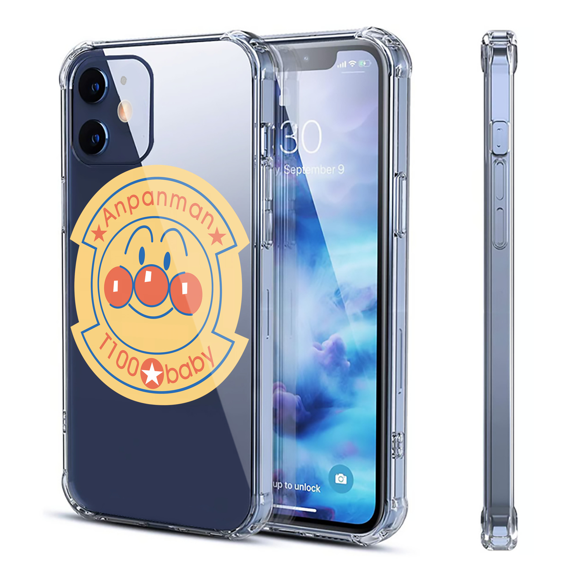 （画像用） アンパンマン Anpanman 【iPhone 12シリーズ対応】透明スマホケース（クリアソフトケース）